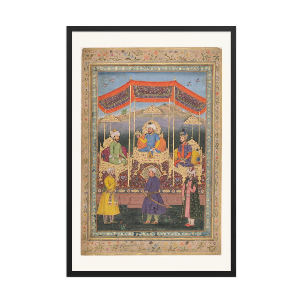 An Assembly of Mughal Emperors — Restored Mughal Wall Art — view 7