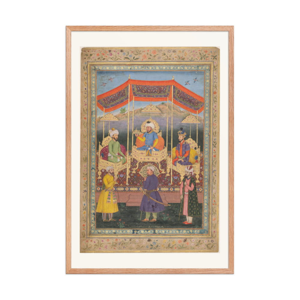 An Assembly of Mughal Emperors — Restored Mughal Wall Art — view 8