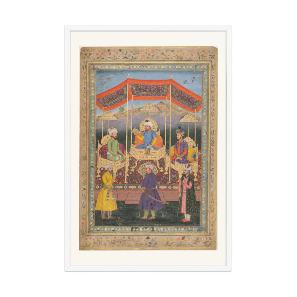 An Assembly of Mughal Emperors — Restored Mughal Wall Art — view 9