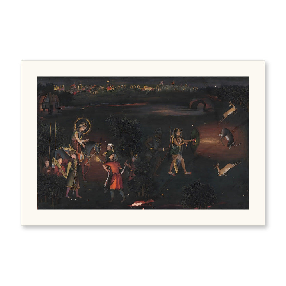 Deer-Stalking by Night — Restored Indian Court Wall Art — view 7