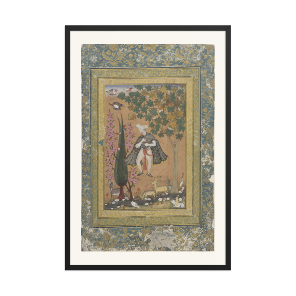 Solomon Among the Birds and Beasts — Restored Mughal Wall Art — view 10