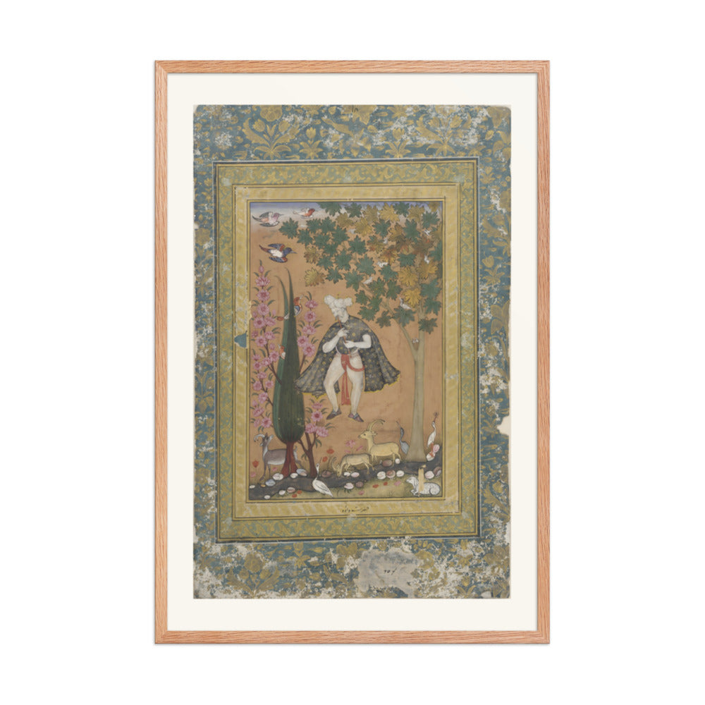 Solomon Among the Birds and Beasts — Restored Mughal Wall Art — view 11