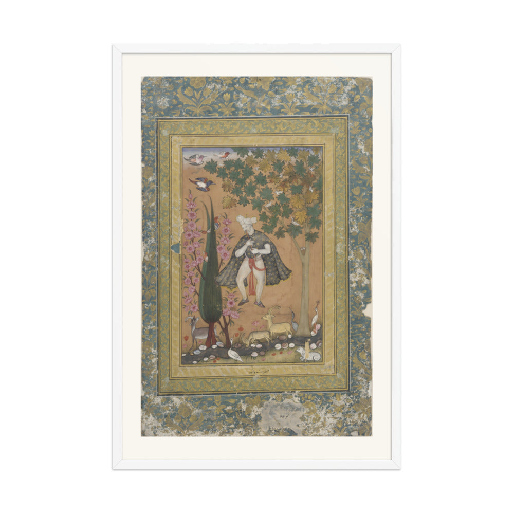 Solomon Among the Birds and Beasts — Restored Mughal Wall Art — view 12