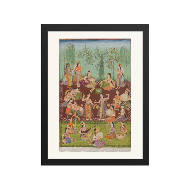 Women in a Garden — Restored Indian Court Wall Art