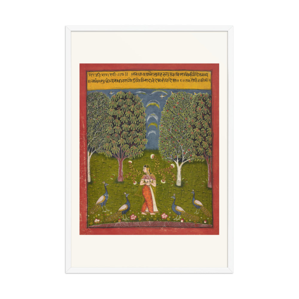 Gauri Ragini — Ragamala Folio — Restored Rajput Wall Art — view 12