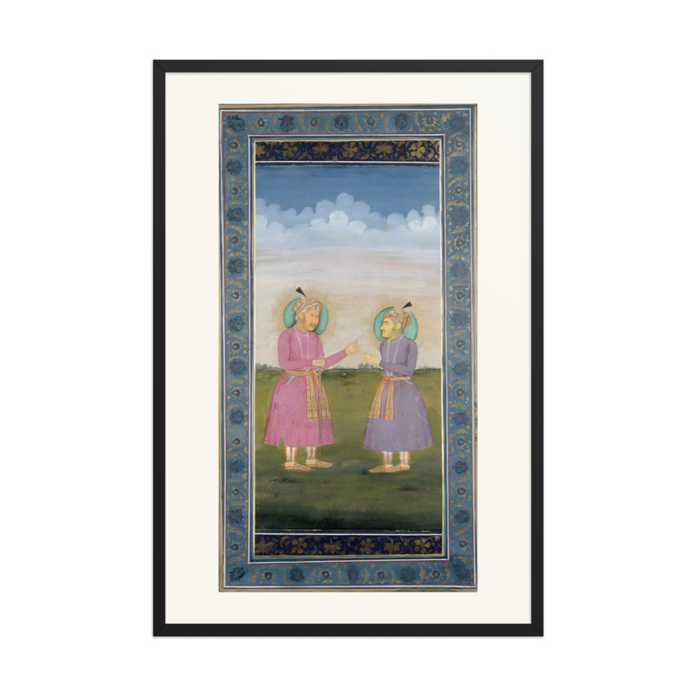 Akbar Presents a Jewelled Feather — Restored Mughal Wall Art — view 10
