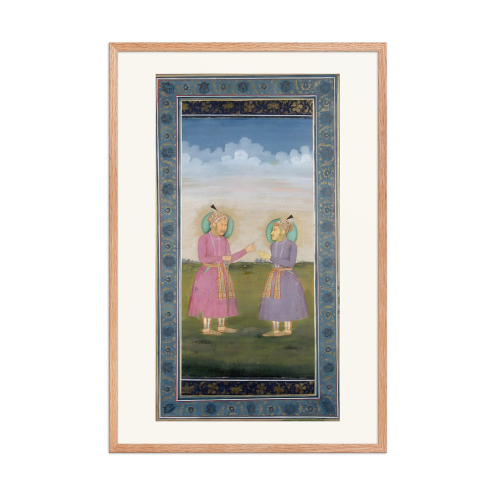 Akbar Presents a Jewelled Feather — Restored Mughal Wall Art — view 11