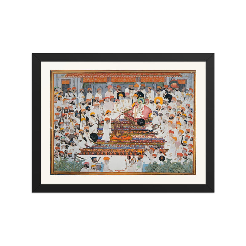 The Darbar of Raja Bakhtawar Singh of Alwar — Restored Rajput Wall Art