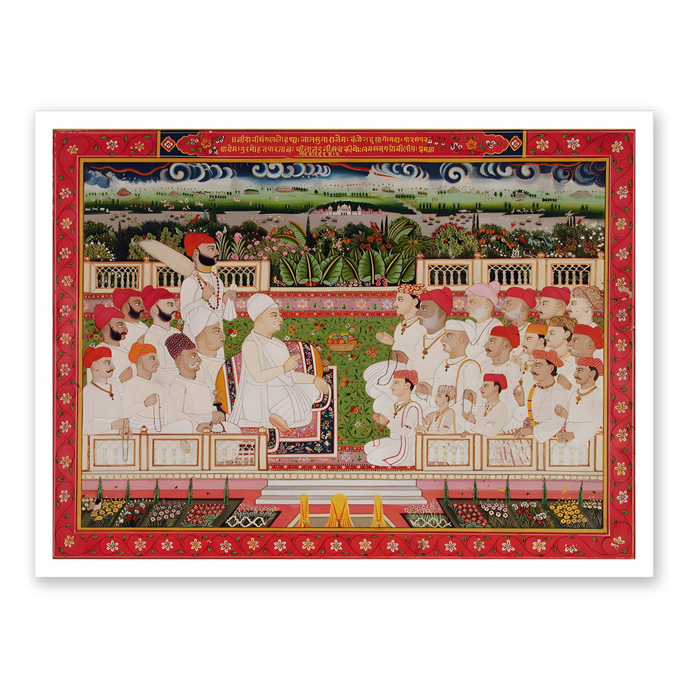 A Jaipur Raja in Durbar — Restored Rajput Wall Art — view 10
