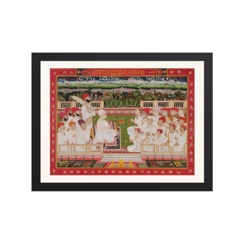 A Jaipur Raja in Durbar — Restored Rajput Wall Art