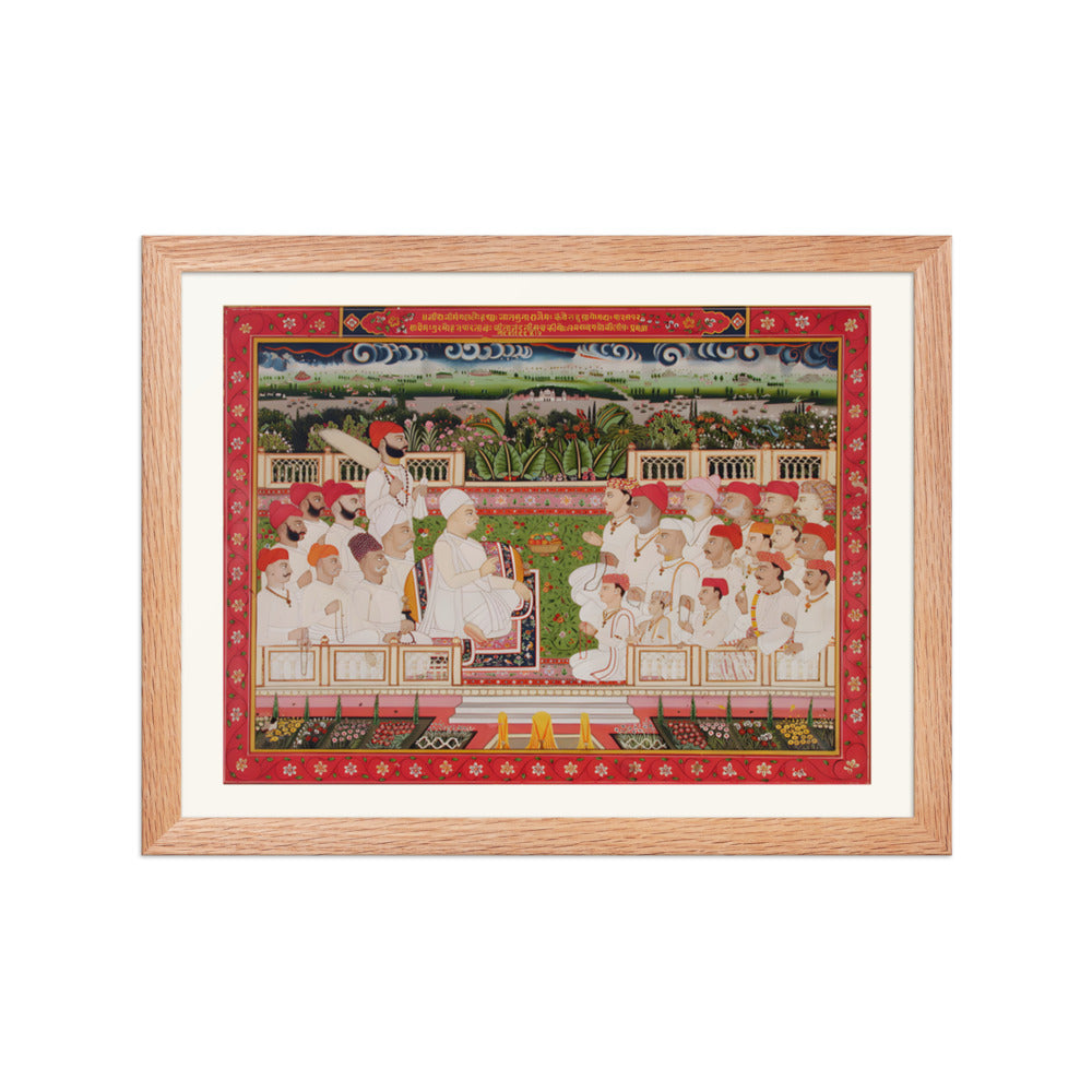 A Jaipur Raja in Durbar — Restored Rajput Wall Art — view 2