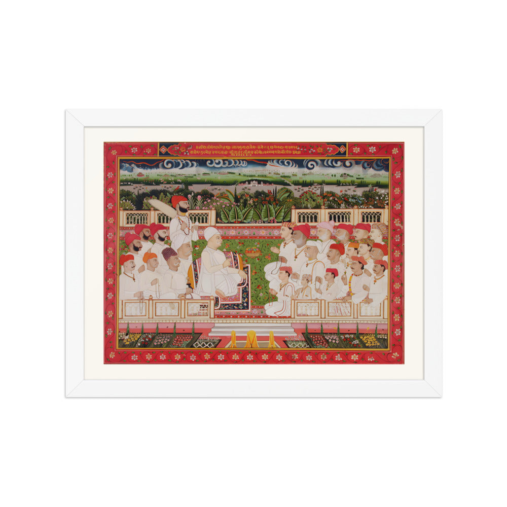 A Jaipur Raja in Durbar — Restored Rajput Wall Art — view 3