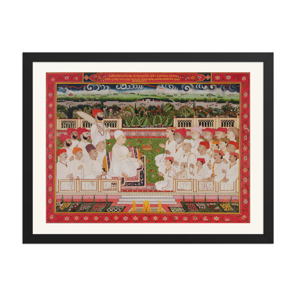 A Jaipur Raja in Durbar — Restored Rajput Wall Art — view 4