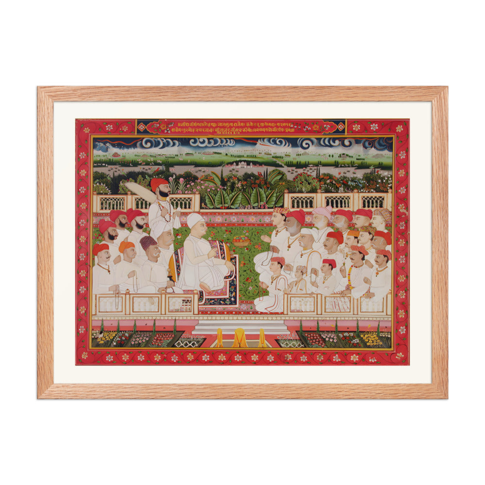 A Jaipur Raja in Durbar — Restored Rajput Wall Art — view 5