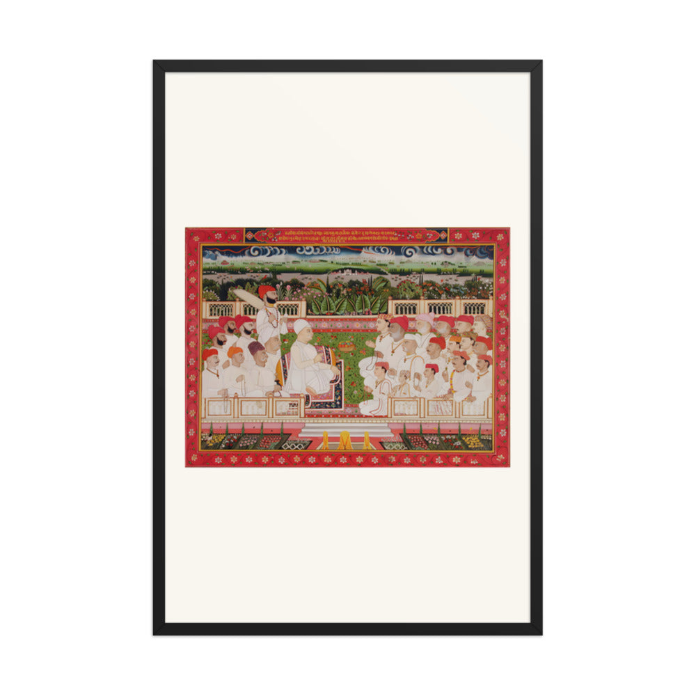 A Jaipur Raja in Durbar — Restored Rajput Wall Art — view 7