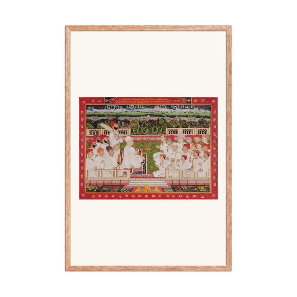 A Jaipur Raja in Durbar — Restored Rajput Wall Art — view 8