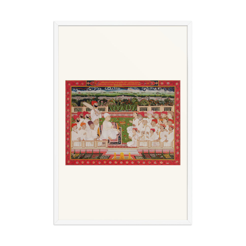 A Jaipur Raja in Durbar — Restored Rajput Wall Art — view 9