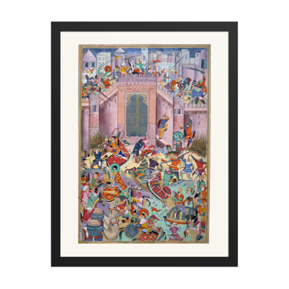 The Storming of a Fort — Restored Mughal Wall Art — view 4