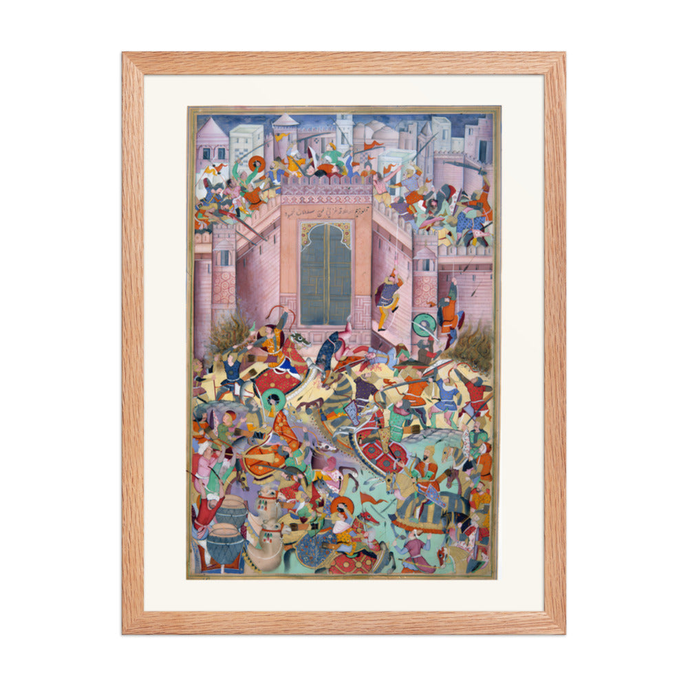 The Storming of a Fort — Restored Mughal Wall Art — view 5