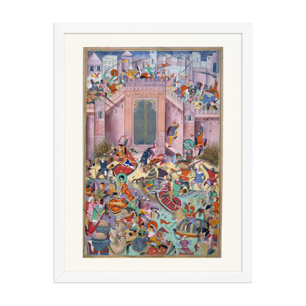 The Storming of a Fort — Restored Mughal Wall Art — view 6