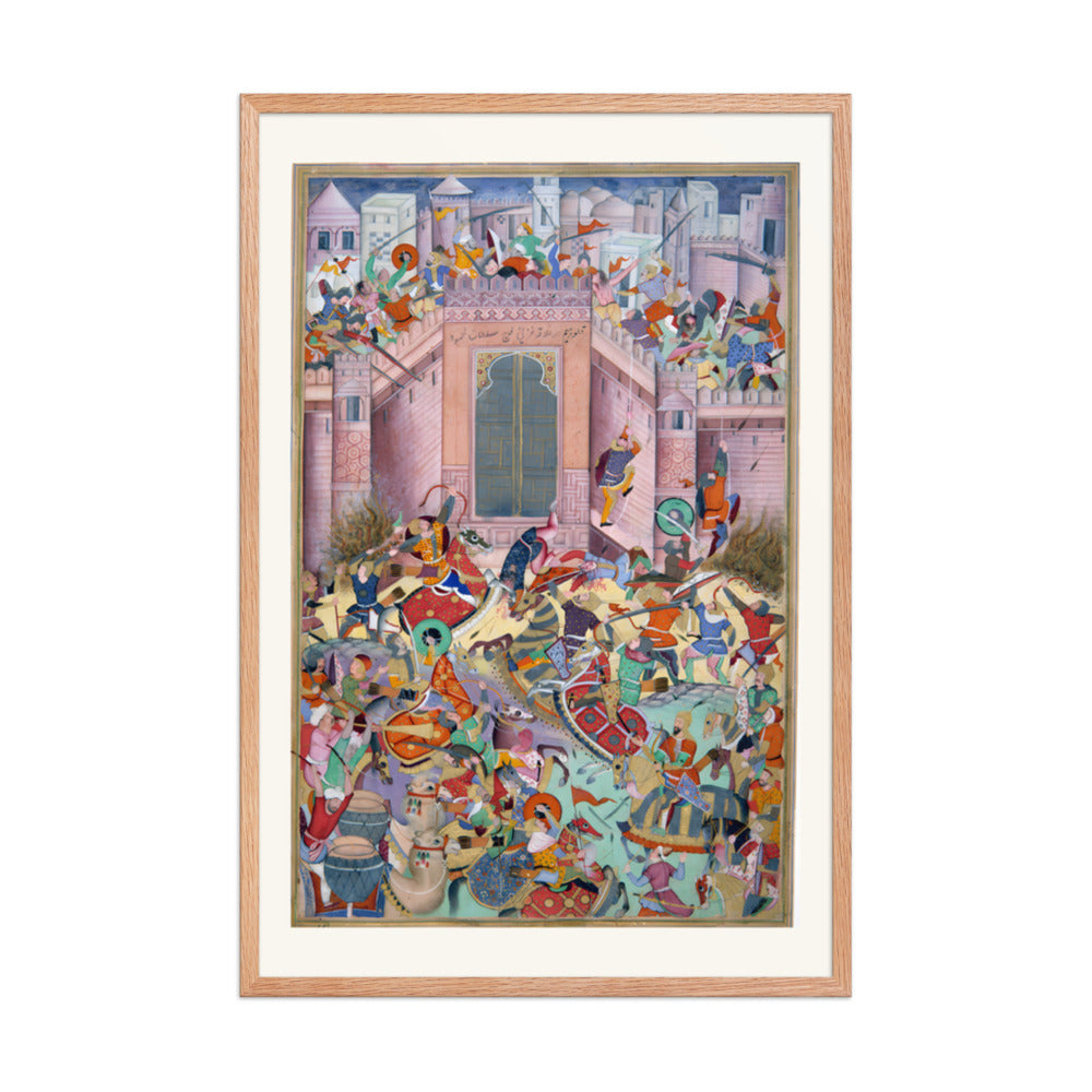 The Storming of a Fort — Restored Mughal Wall Art — view 8