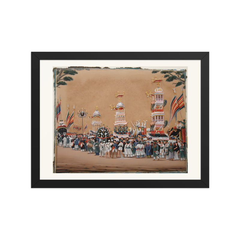 A Muharram Procession — Restored Indian Court Wall Art