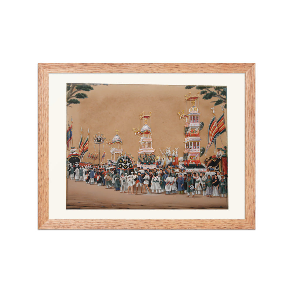 A Muharram Procession — Restored Indian Court Wall Art — view 2
