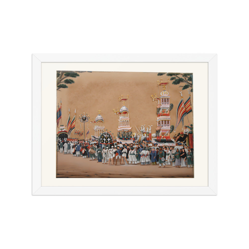 A Muharram Procession — Restored Indian Court Wall Art — view 3