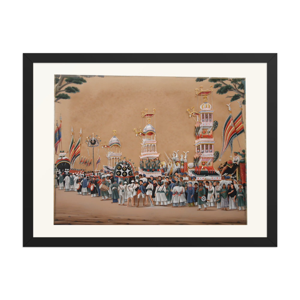 A Muharram Procession — Restored Indian Court Wall Art — view 4