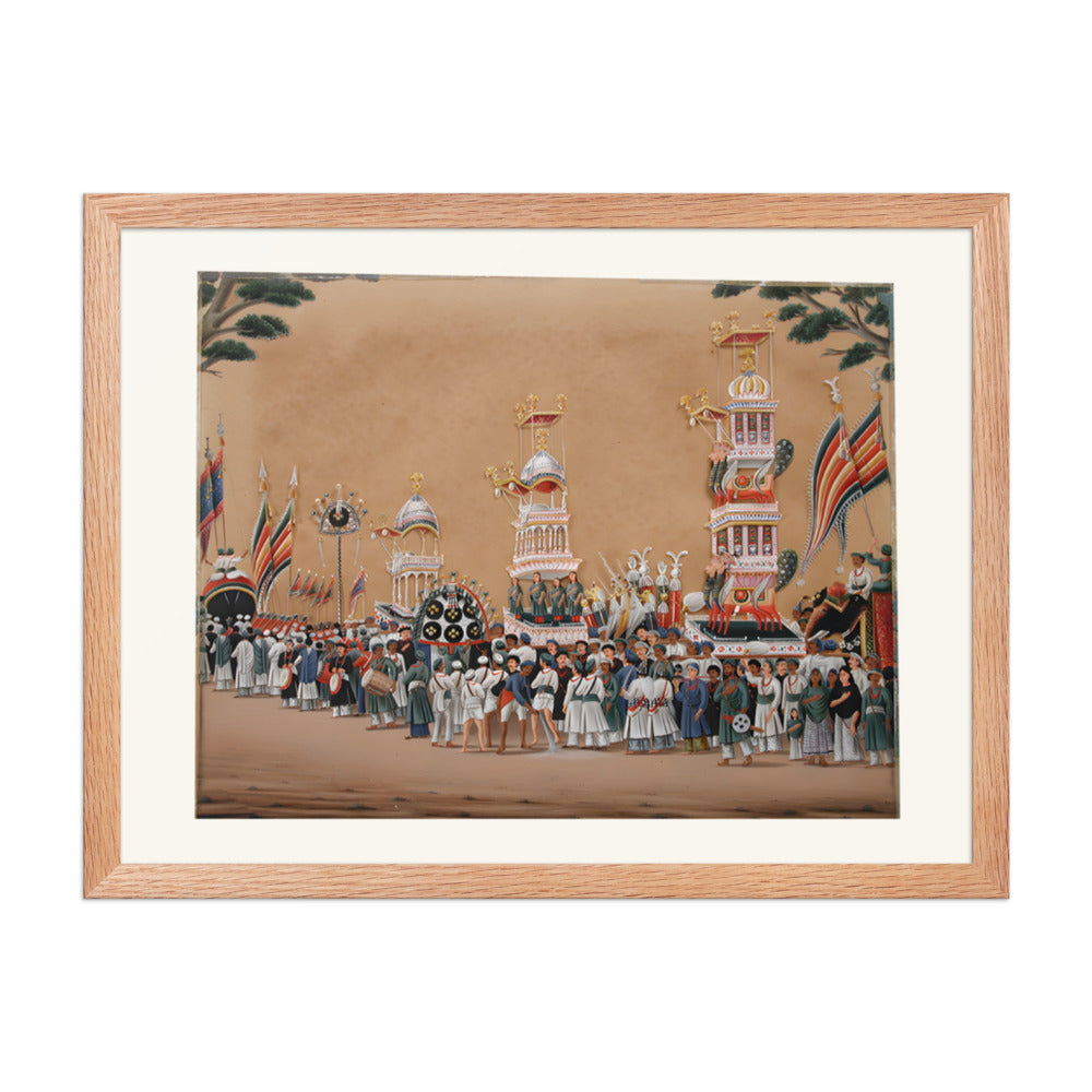 A Muharram Procession — Restored Indian Court Wall Art — view 5