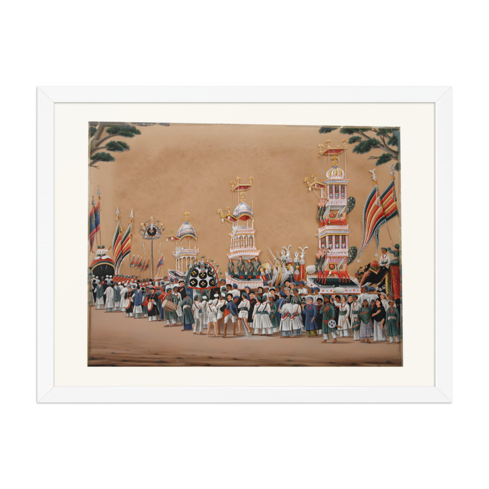 A Muharram Procession — Restored Indian Court Wall Art — view 6