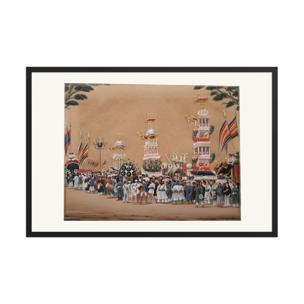A Muharram Procession — Restored Indian Court Wall Art — view 7