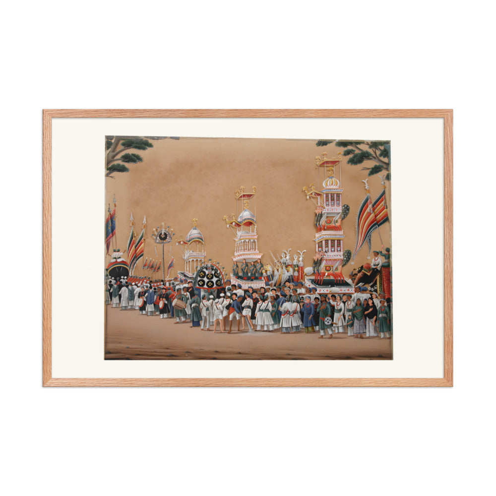A Muharram Procession — Restored Indian Court Wall Art — view 8