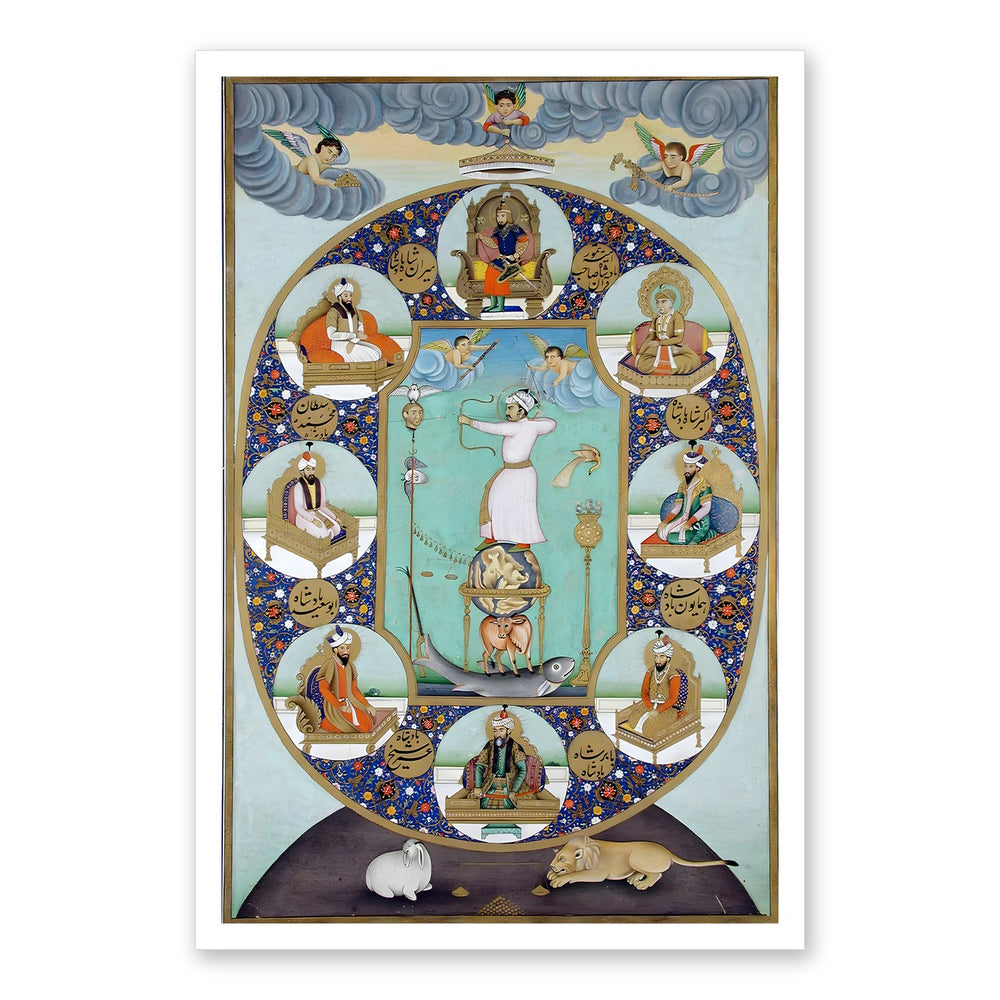 An Allegorical Portrait of Jahangir — Restored Mughal Wall Art — view 10
