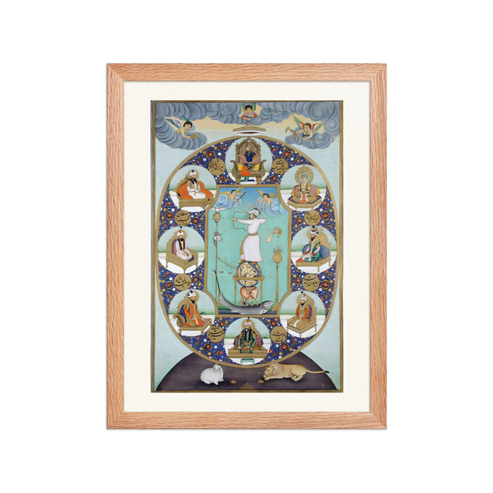 An Allegorical Portrait of Jahangir — Restored Mughal Wall Art — view 2