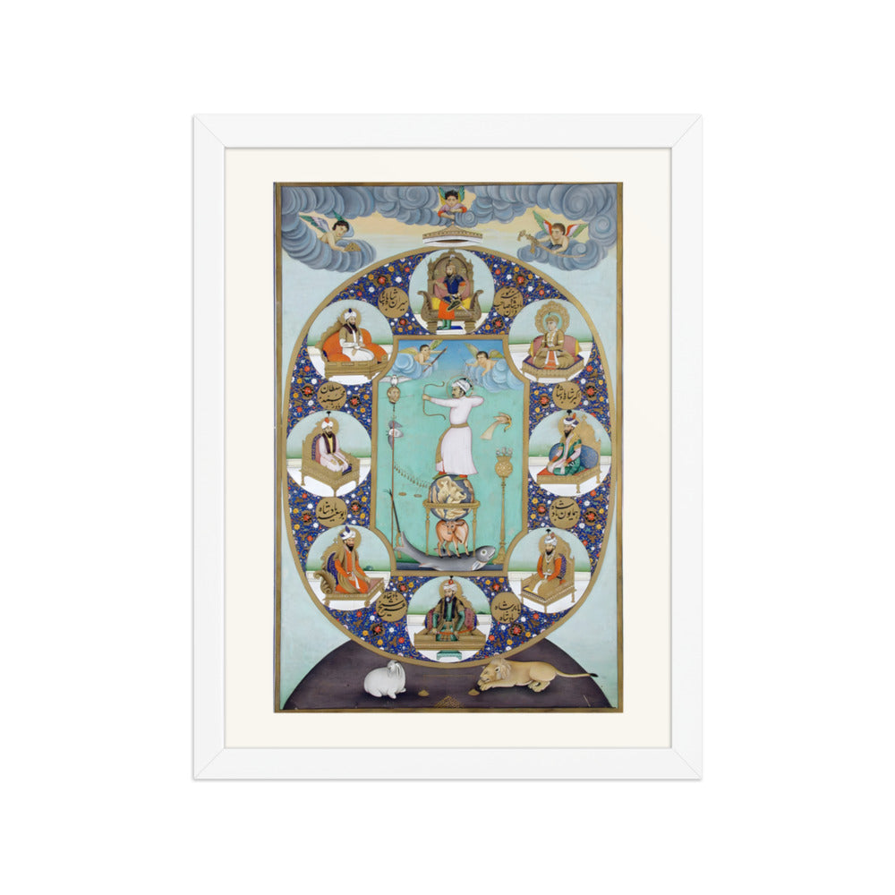 An Allegorical Portrait of Jahangir — Restored Mughal Wall Art — view 3