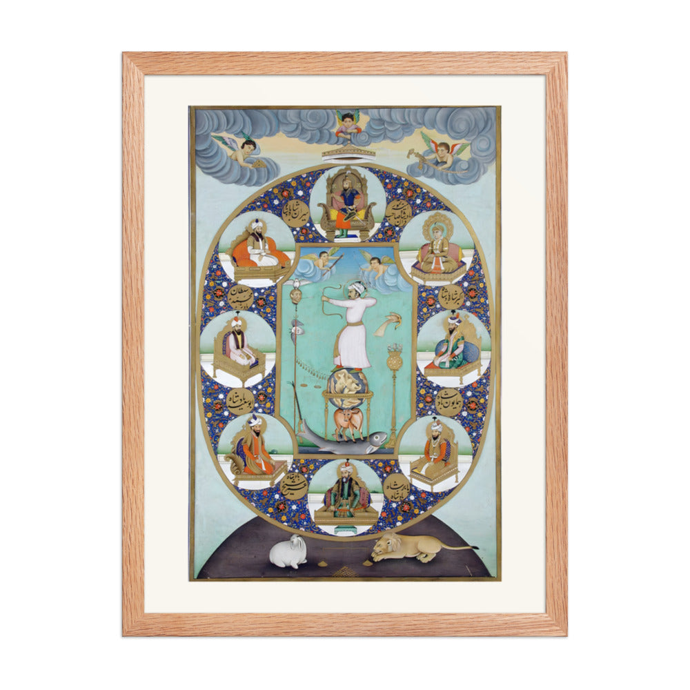 An Allegorical Portrait of Jahangir — Restored Mughal Wall Art — view 5