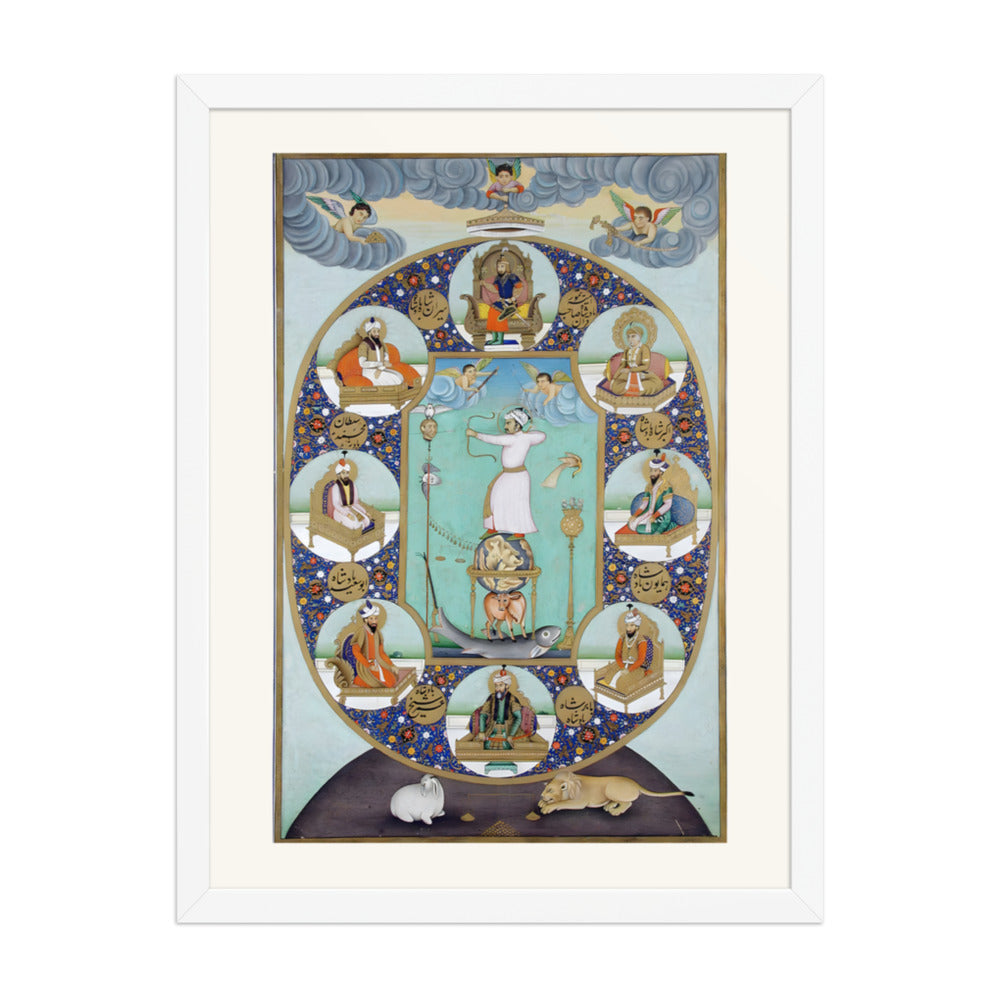 An Allegorical Portrait of Jahangir — Restored Mughal Wall Art — view 6