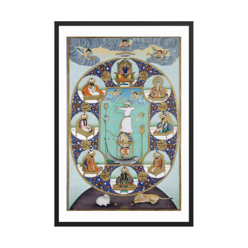 An Allegorical Portrait of Jahangir — Restored Mughal Wall Art — view 15