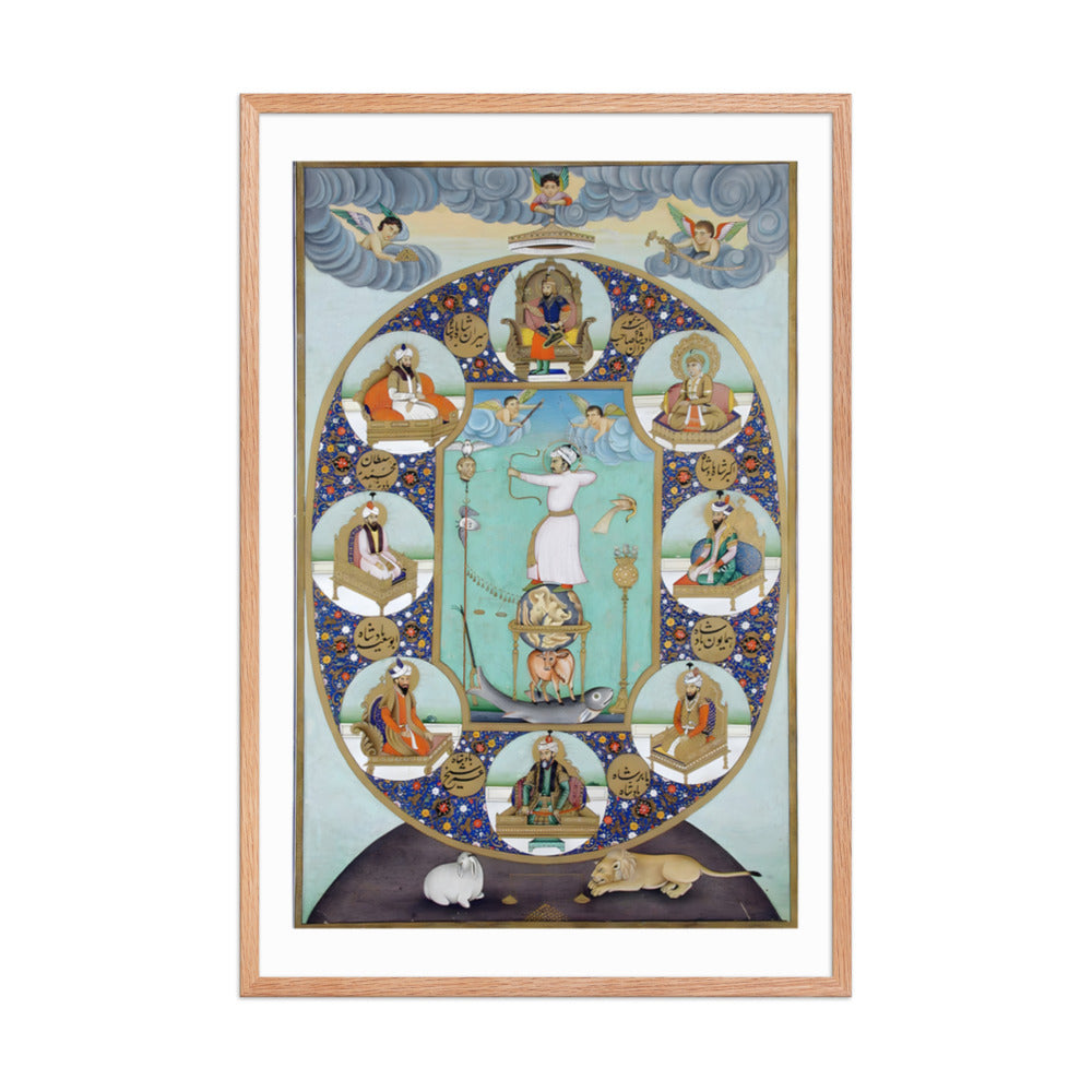 An Allegorical Portrait of Jahangir — Restored Mughal Wall Art — view 16