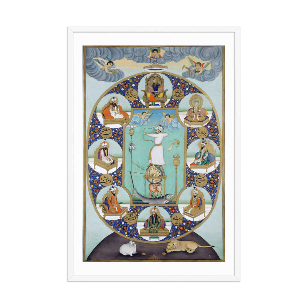 An Allegorical Portrait of Jahangir — Restored Mughal Wall Art — view 17