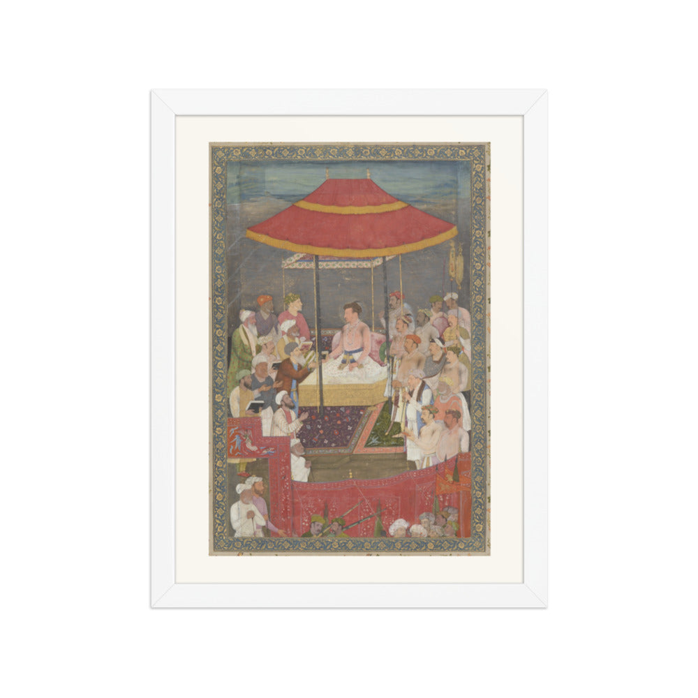 Jahangir Presents a Book to a Shaykh — Restored Mughal Wall Art — view 3