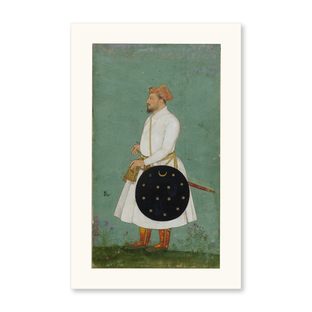 Portrait of Asalat Khan — Restored Mughal Wall Art — view 10