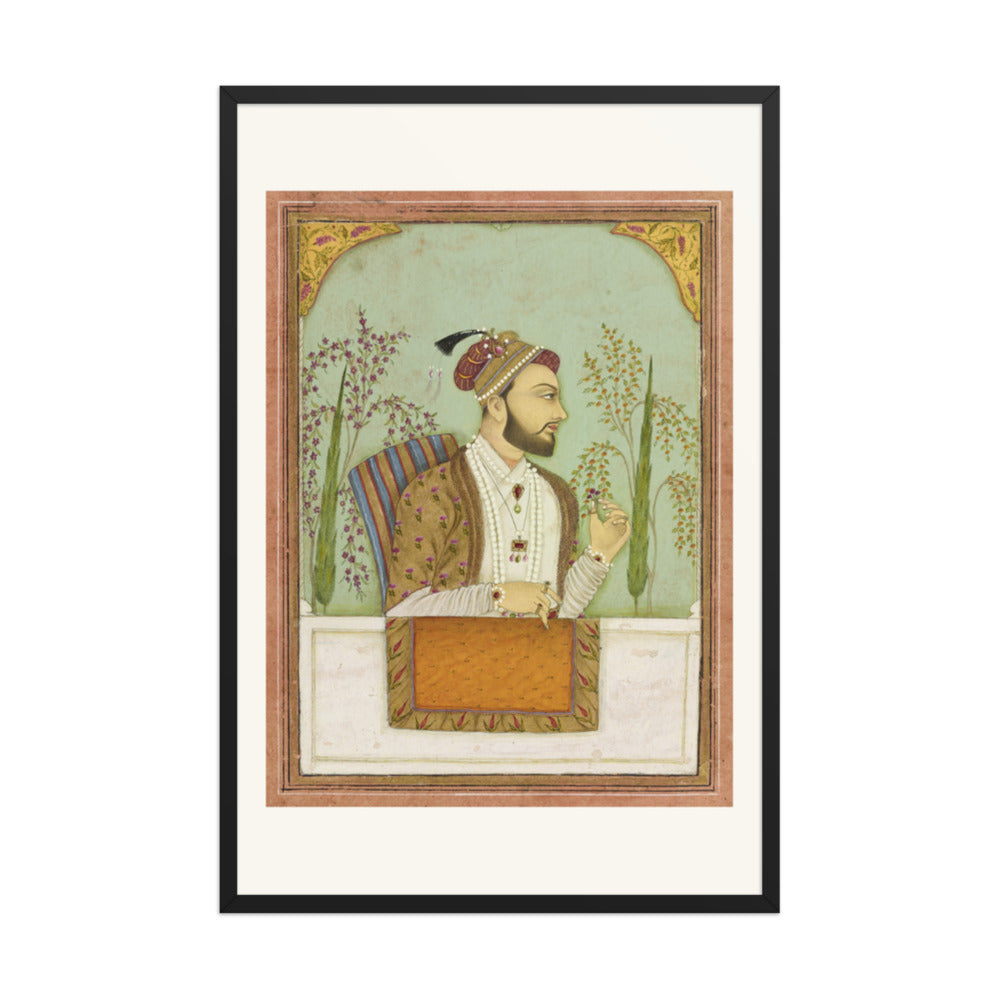 A Mughal Nobleman — Restored Mughal Wall Art — view 10