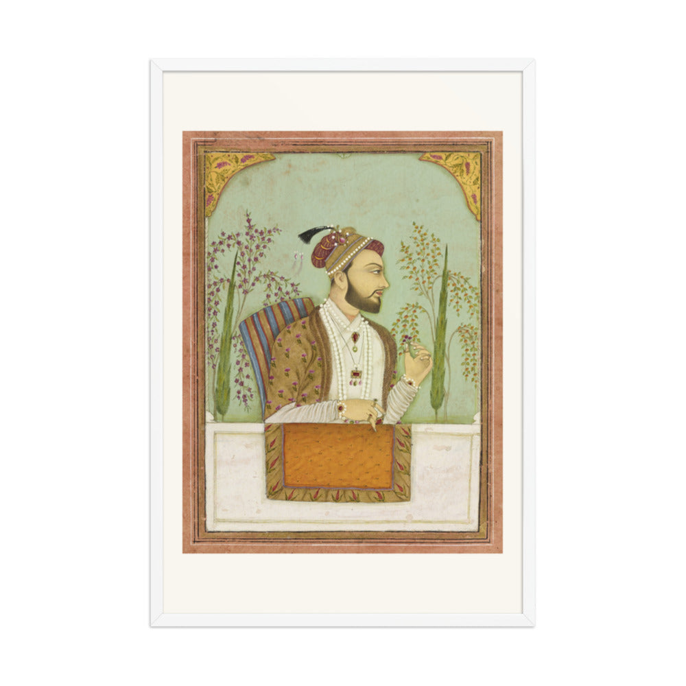 A Mughal Nobleman — Restored Mughal Wall Art — view 12