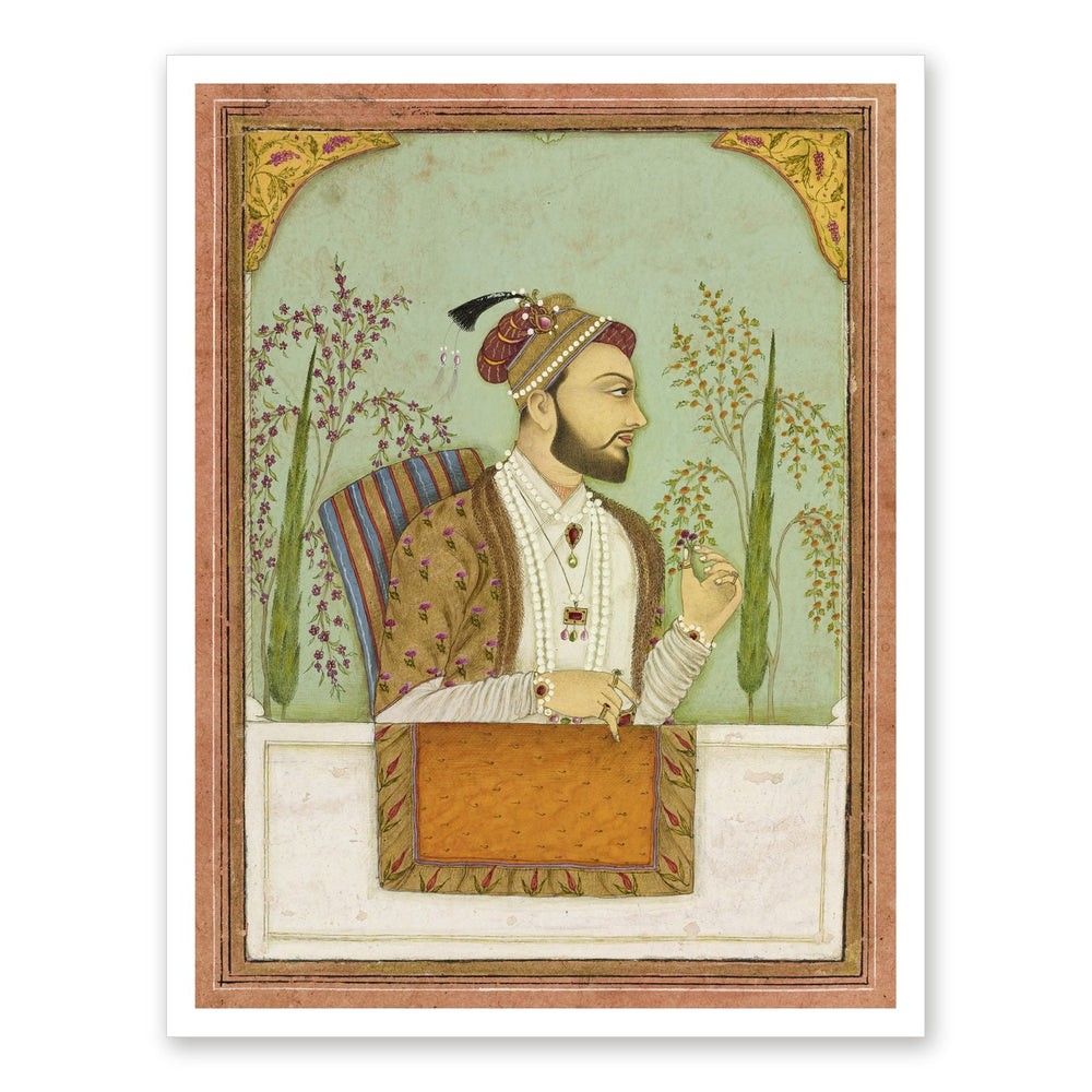 A Mughal Nobleman — Restored Mughal Wall Art — view 7