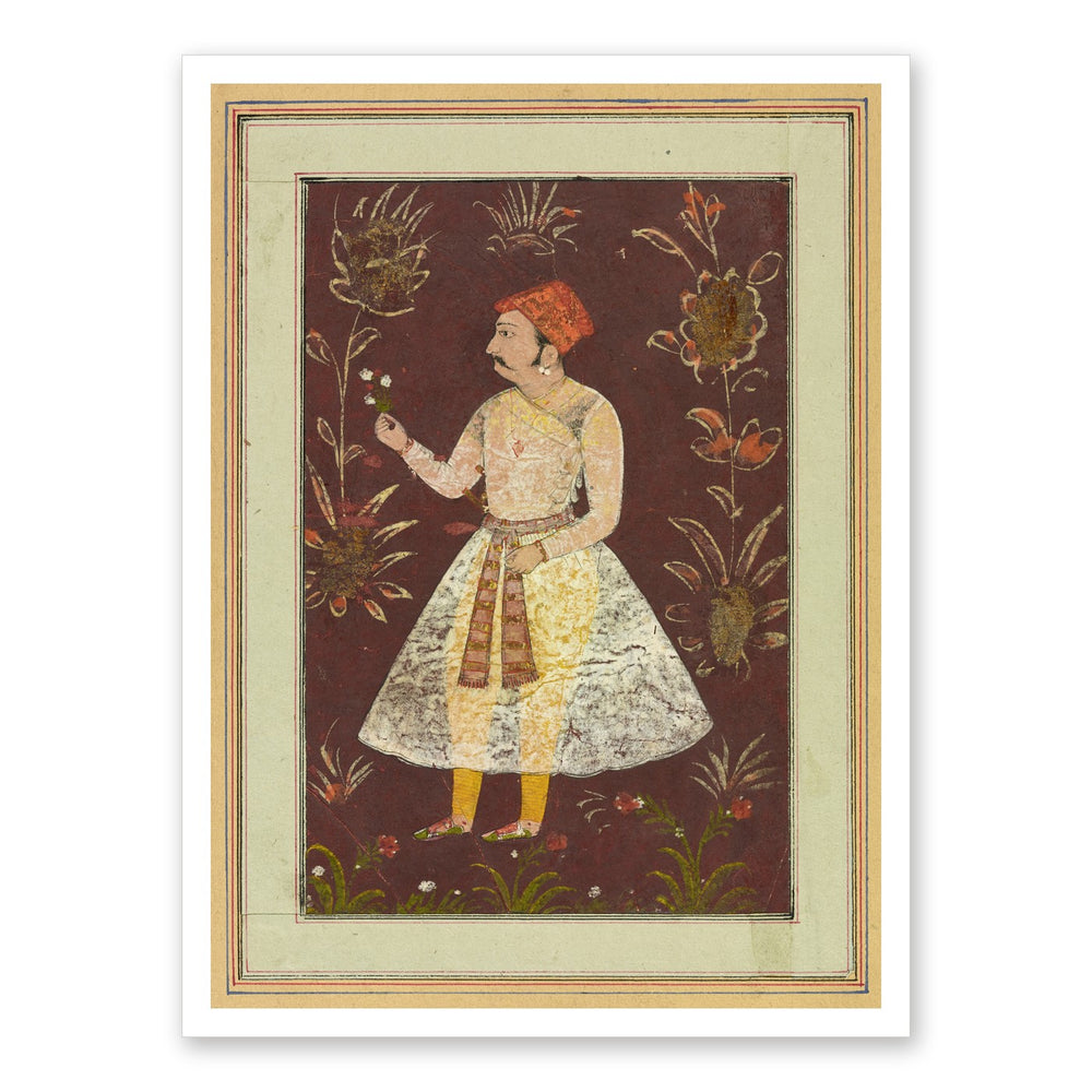 A Rajput Nobleman — Restored Rajput Wall Art — view 7