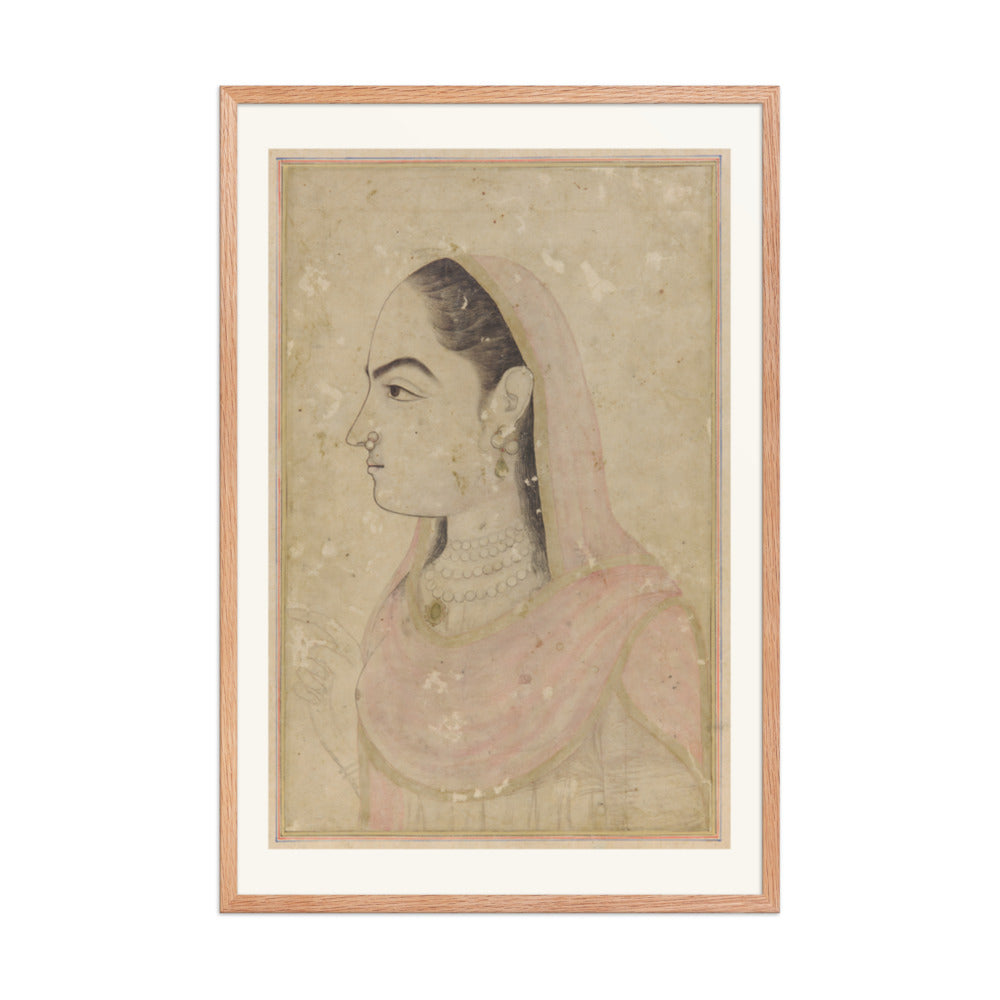 Nur Jahan in Profile — Restored Mughal Wall Art — view 11