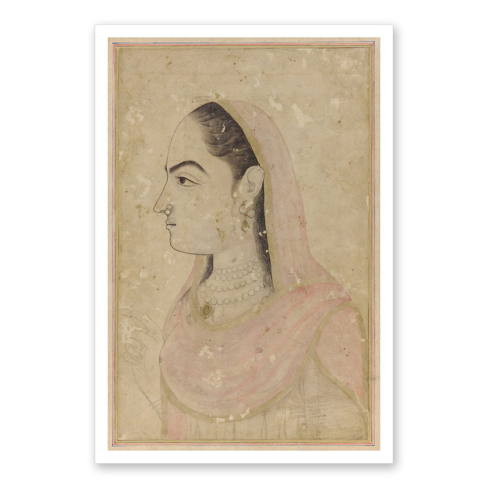 Nur Jahan in Profile — Restored Mughal Wall Art — view 7
