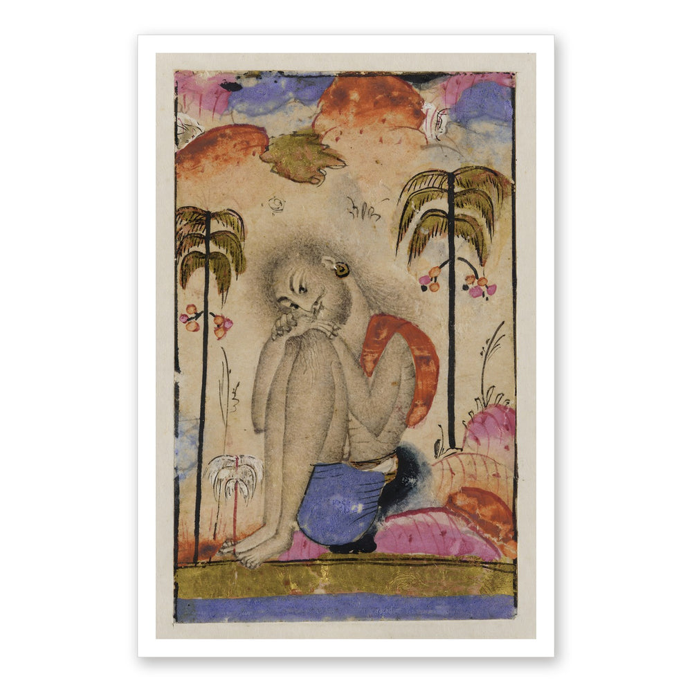 An Ascetic Beneath a Tree — Restored Indian Court Wall Art — view 7